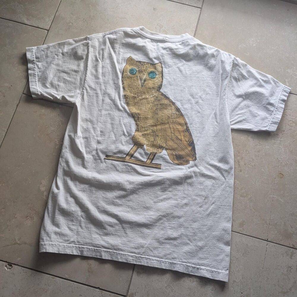 Ovo Men's Gold and White T-shirt